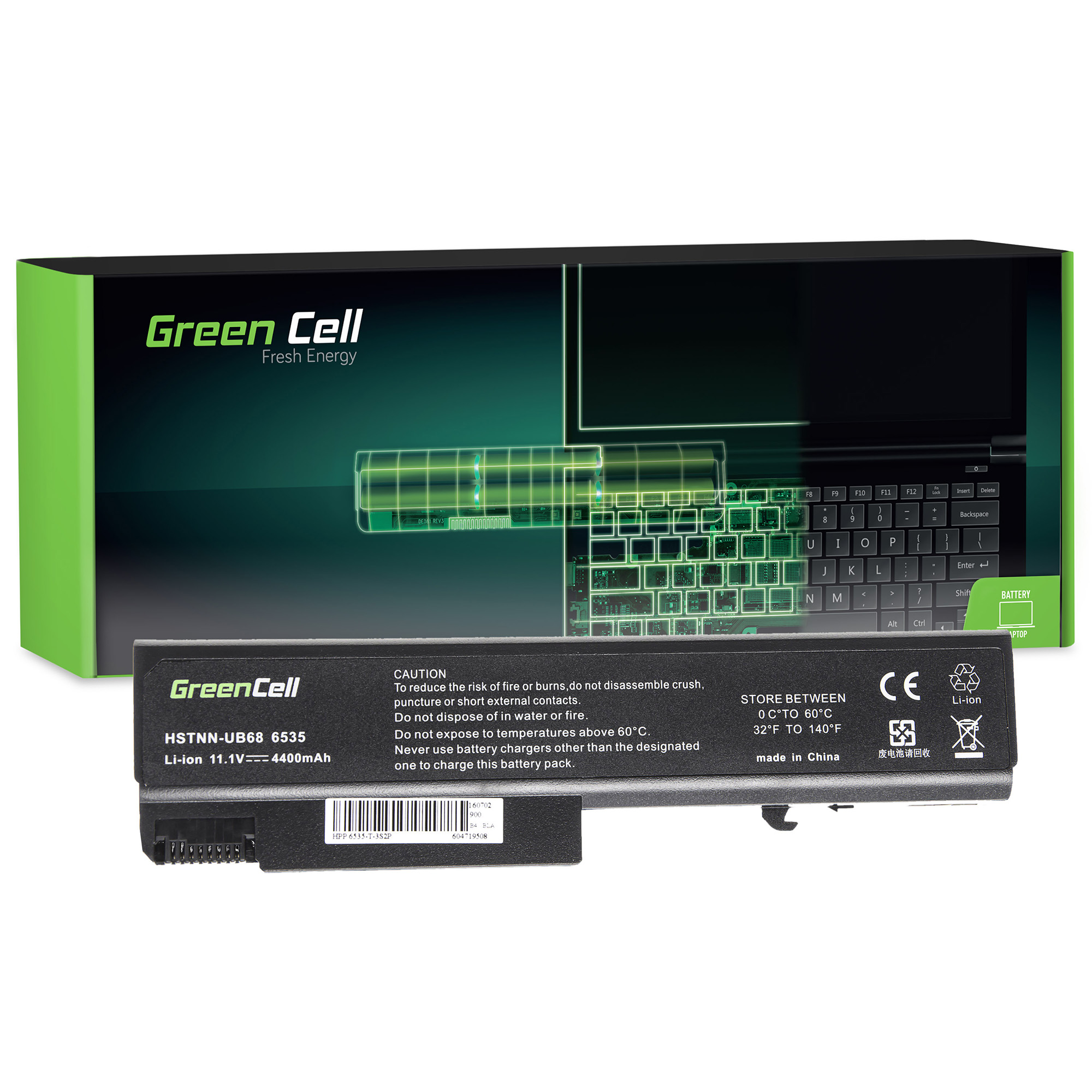 Batéria pre laptop HP, lítium-iónová Compaq 4400 mAh Green Cell