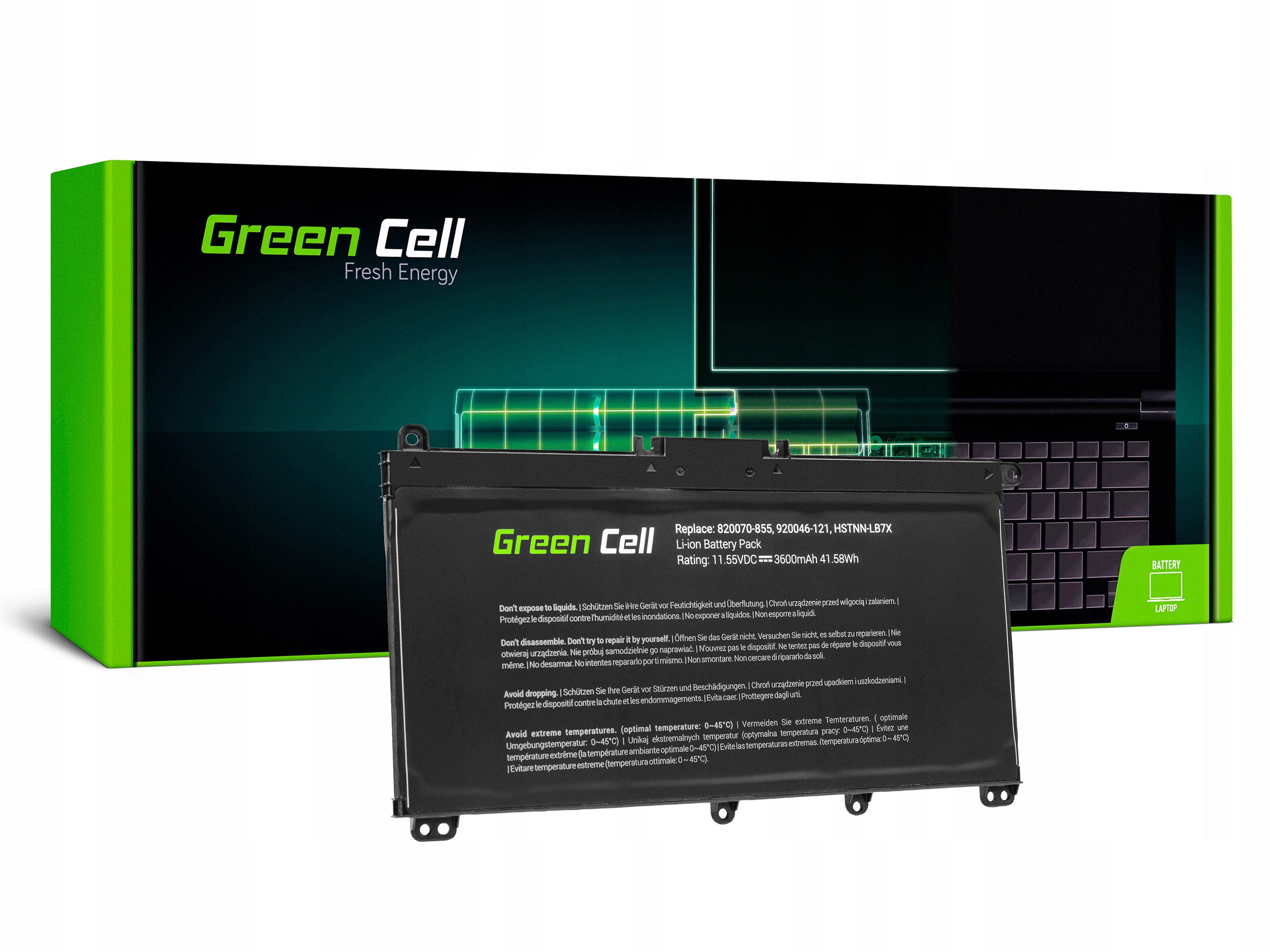 Batéria pre laptop HP, lítium-polymérová Compaq 3400 mAh Green Cell