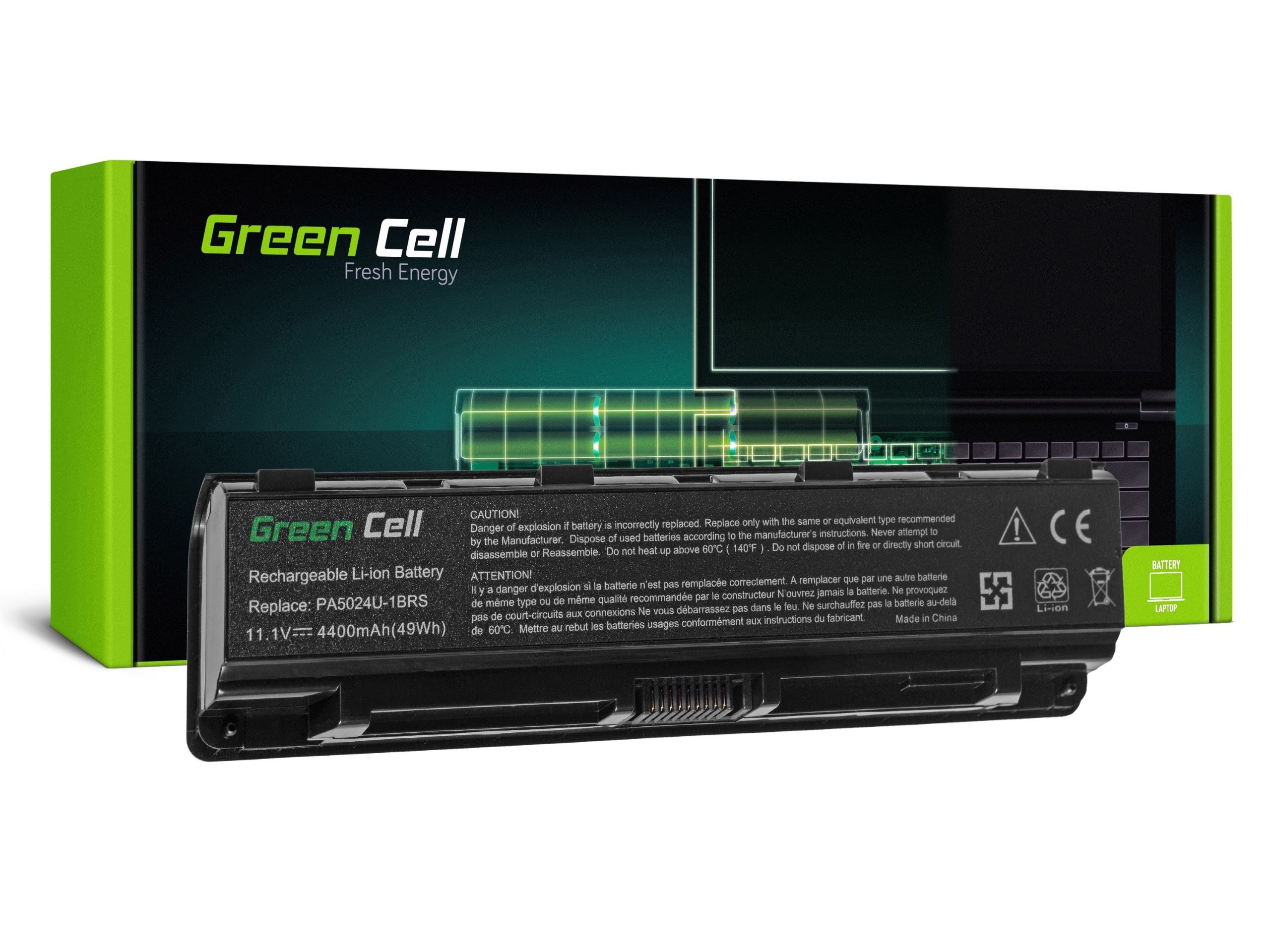Batéria pre notebook Toshiba Lítium-iónová 4400 mAh Green Cell