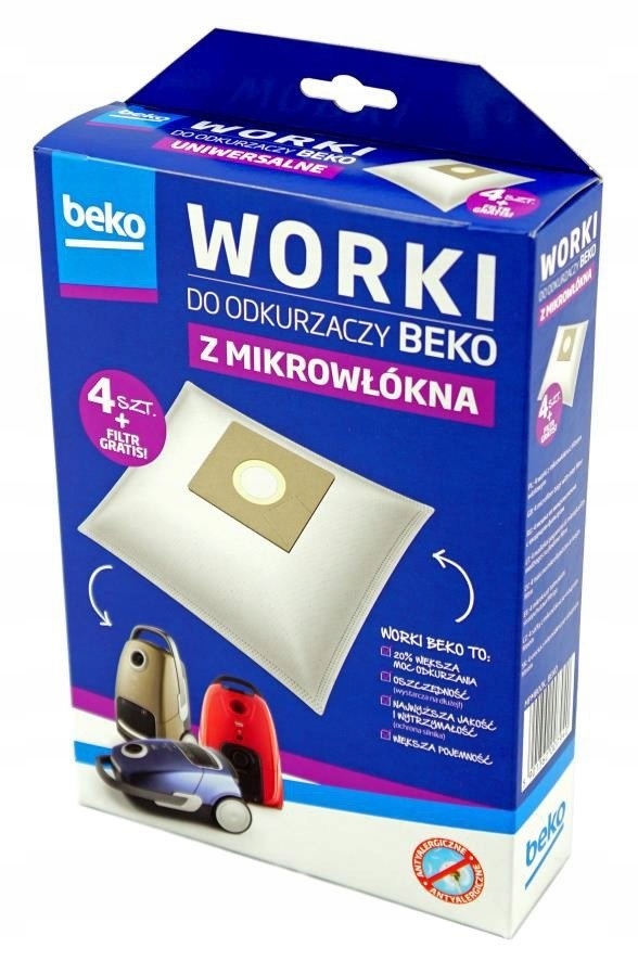 Vrecko, sáčok do vysávača - Syntetický vákuový čistiaci prostriedok WM01 4 ks.