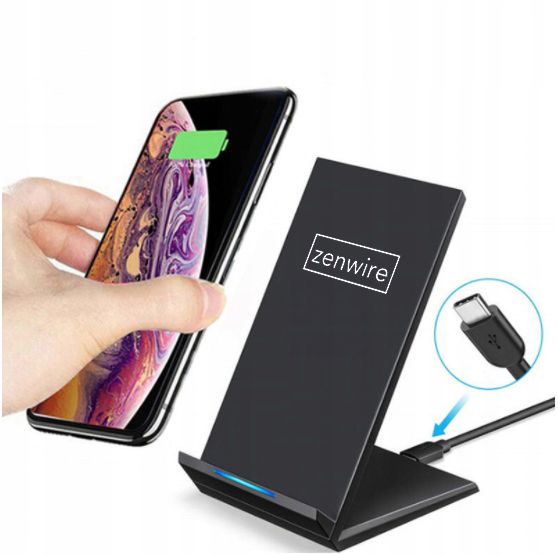 Zenwire 2500 mA indukčná nabíjačka + USB-C - kábel USB 2.0 Lanberg Quick Charge 3.0 čierny 1 m
