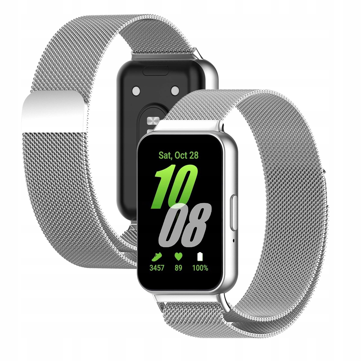 Bizon remienok pre Samsung Galaxy Fit 3, strieborný