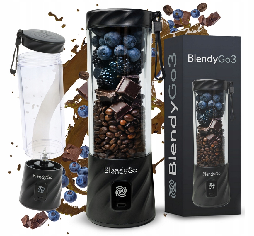 BlendyGo 3 250 W hrnčekový mixér, čierny