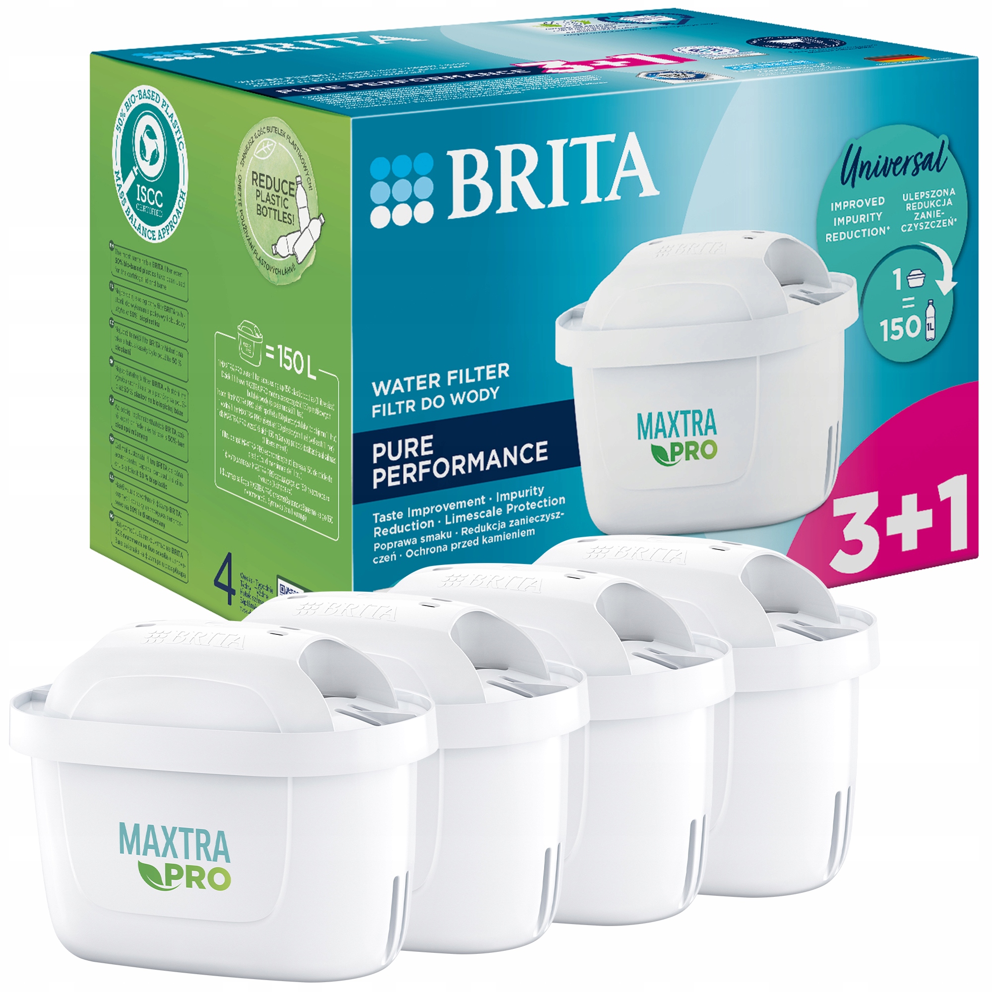 Filtračná vložka do džbánu Brita Maxtra Pro Pure Performance, 4 ks.