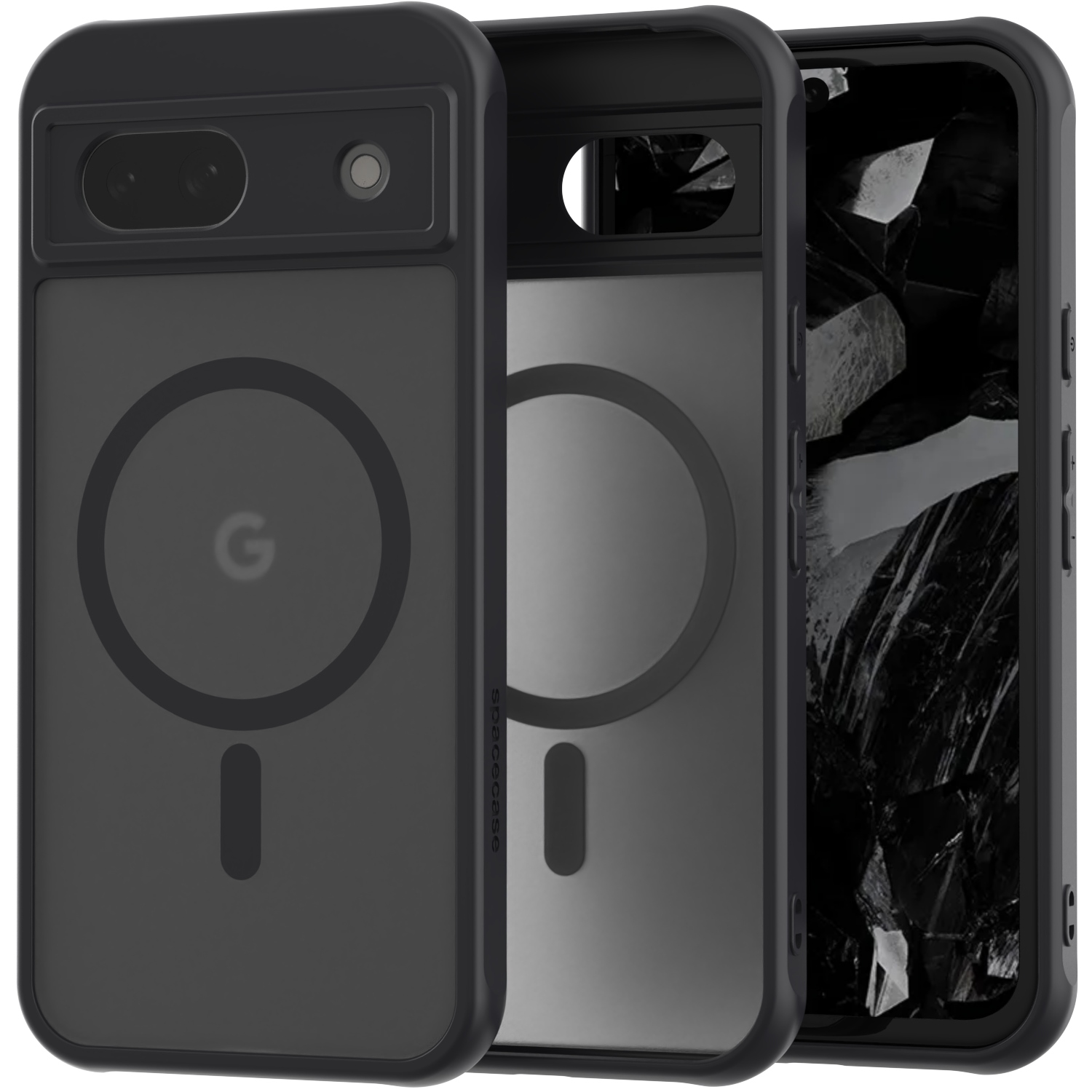 Priestorové zadné puzdro pre hybridné puzdro Google Pixel 8A, čierne