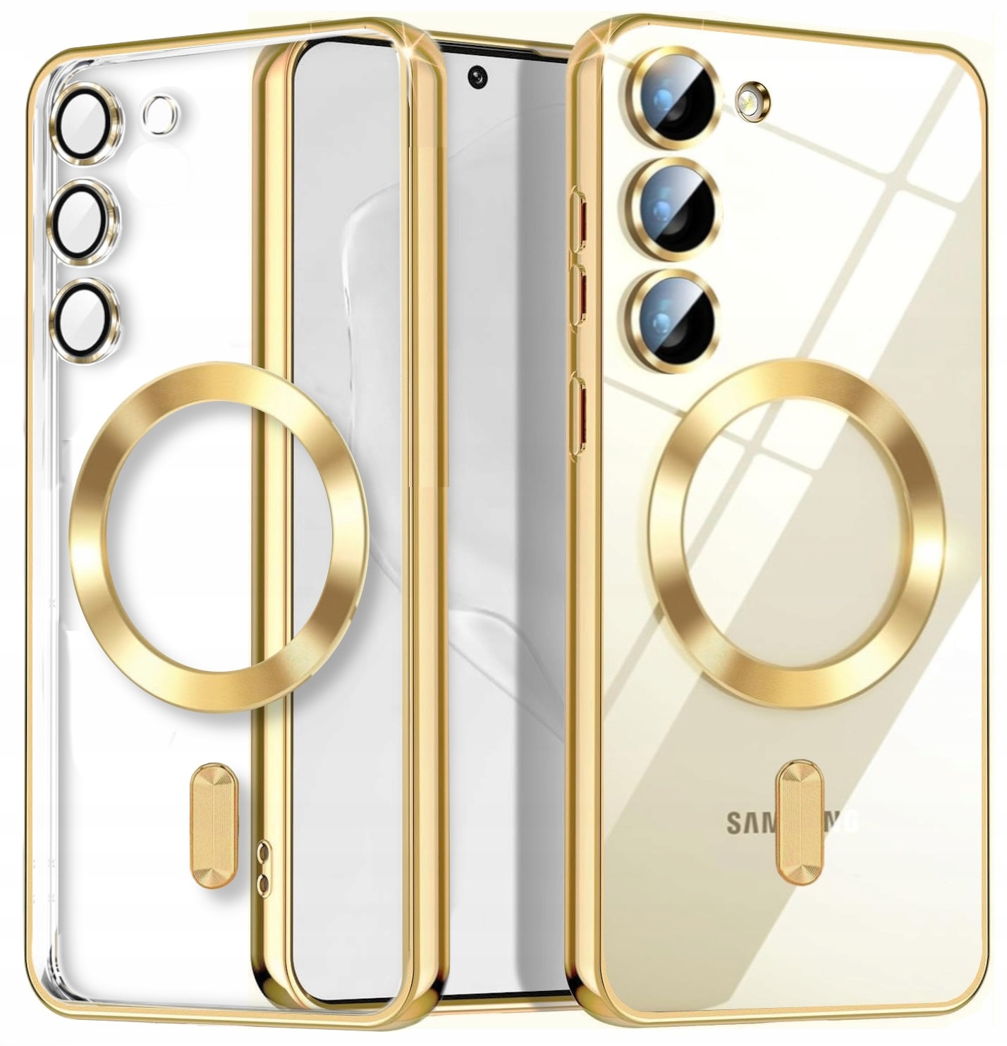 Zadné strany BOU pre Samsung Galaxy S23 MagSafe Glamour bezfarebné