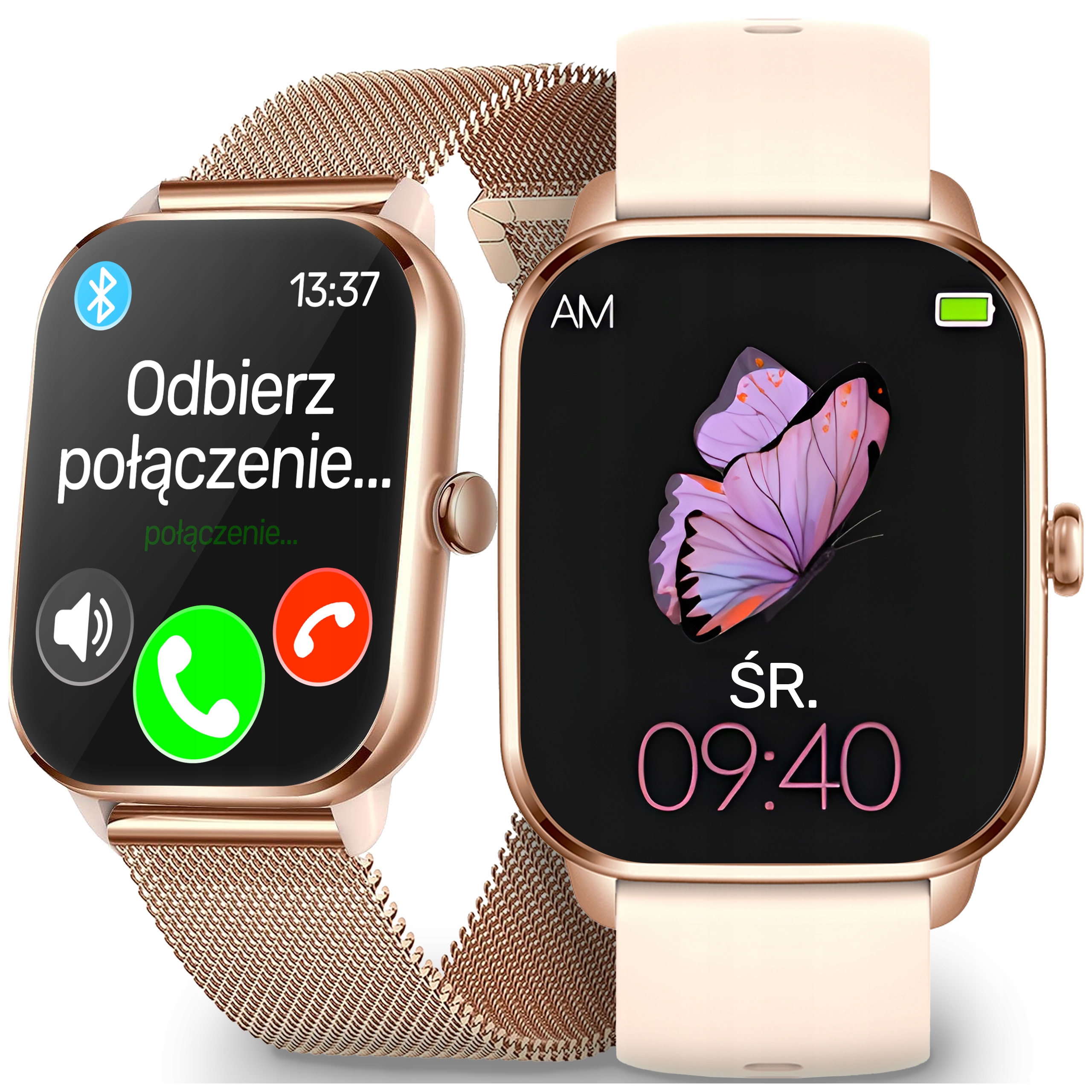 Inteligentné hodinky DT SMARTWATCH DÁMSKE HODINKY K22 2024 MENU VOLANIA PL zlaté