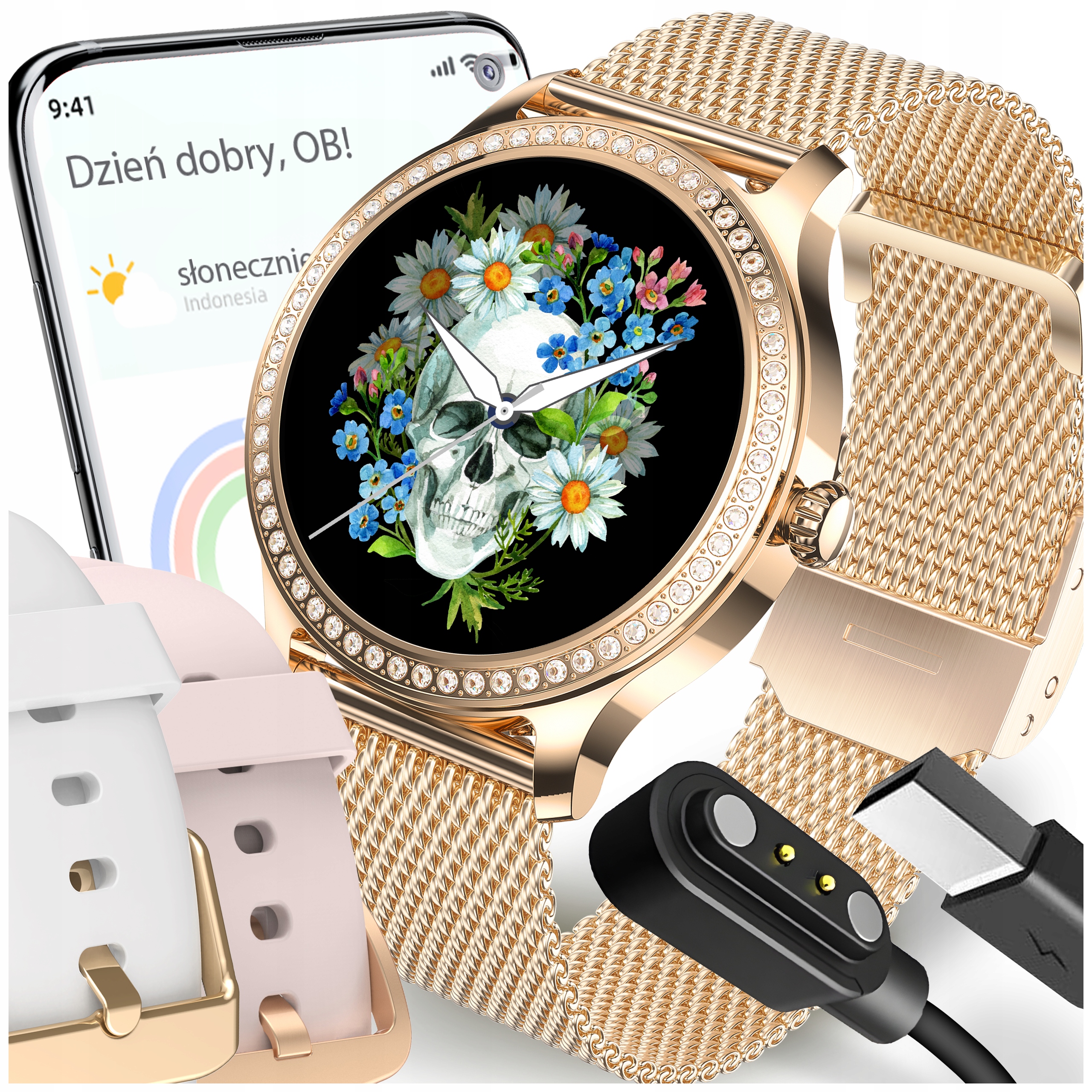 Linwear Smartwatch Gold Smartwatch + 4 ďalšie produkty