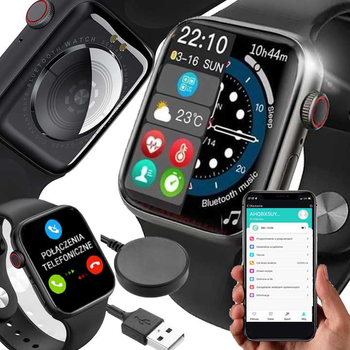 Inteligentné hodinky Smart-Trend SMARTWATCH SMART SPORT WATCH PL MENU CALL čierne