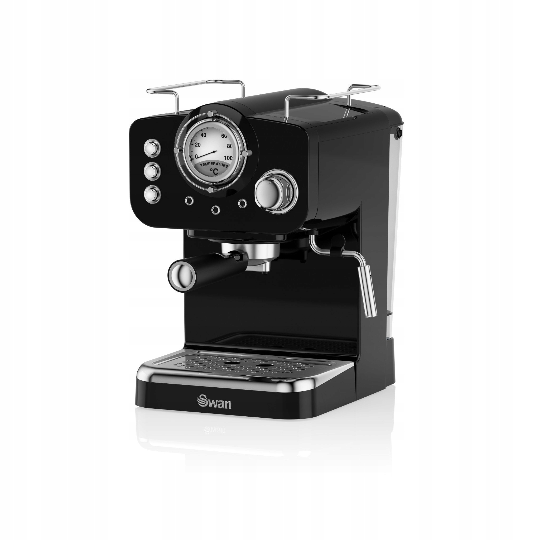 Labuť čerpadla espresso čierna 1100 w čierna