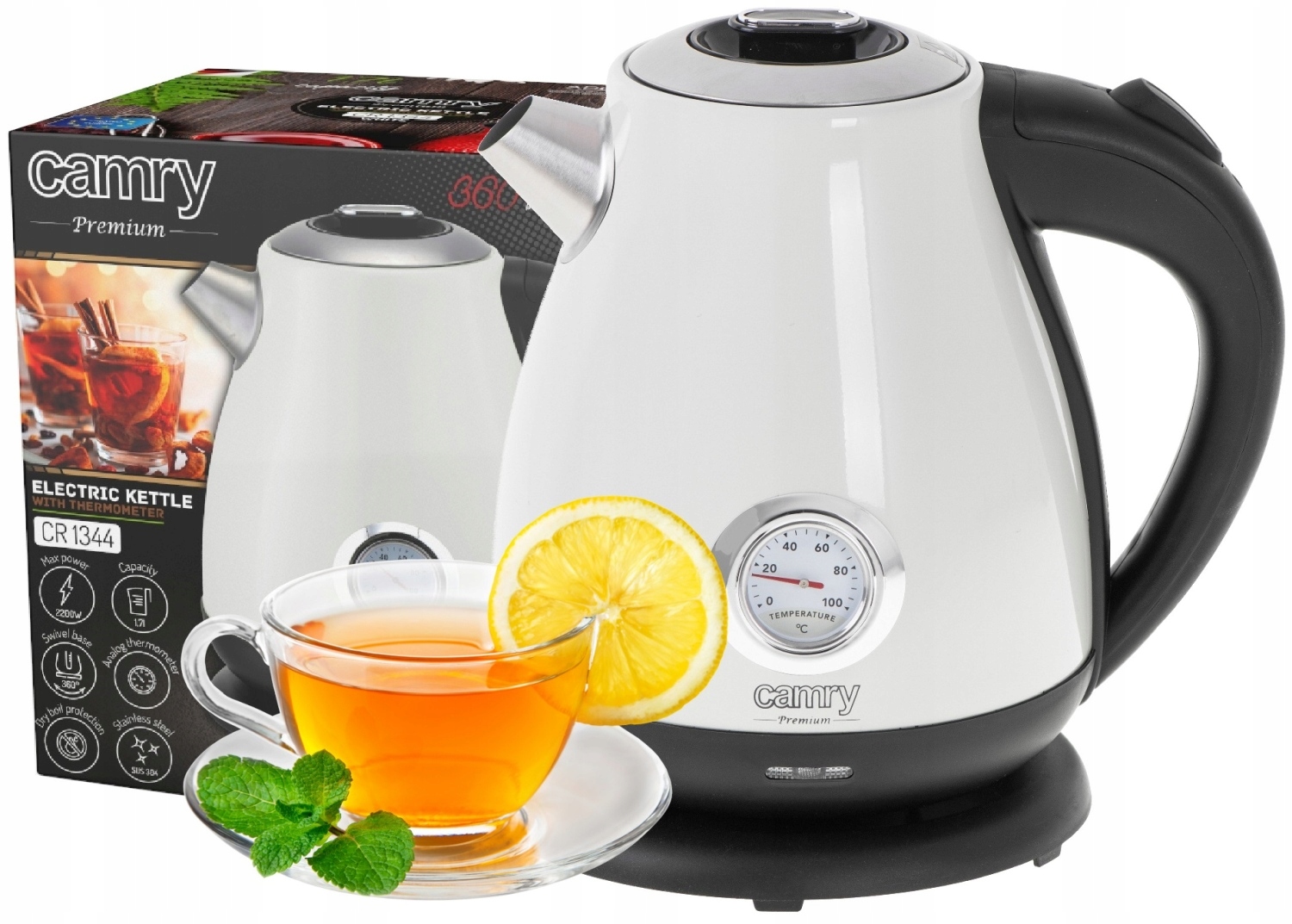 Camry CR1344C1 2200 W ECRU Electric Kettle
