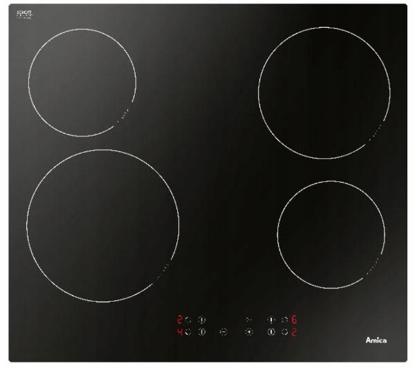 Čierna keramická doska Amica PC6400ZD sklo