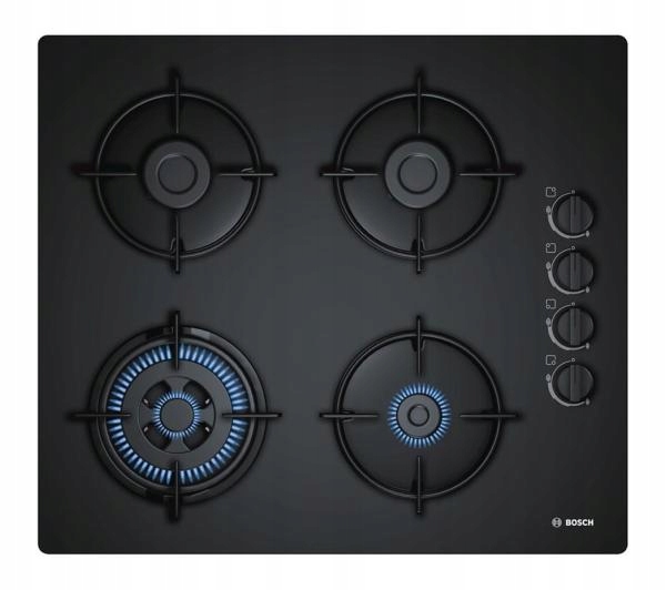 Black Bosch POH6B6B10 WOK Plynová doska