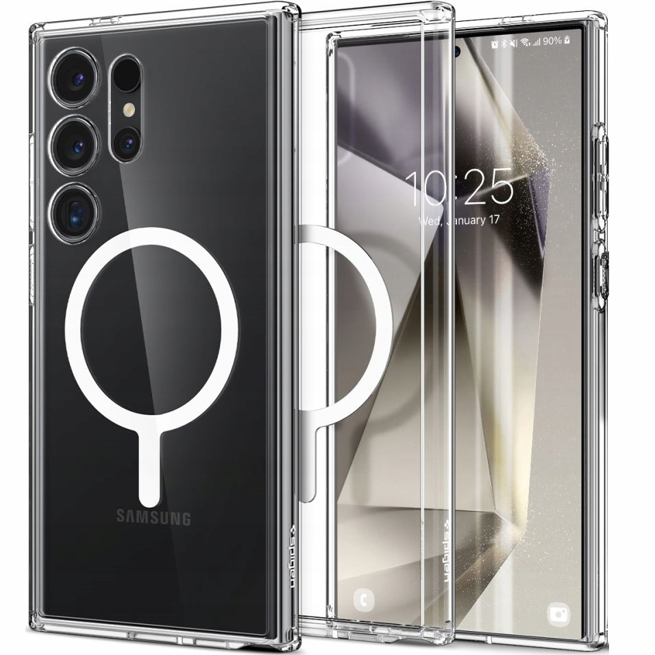 Zadné strany Spigen pre Samsung Galaxy S24 Ultra biele