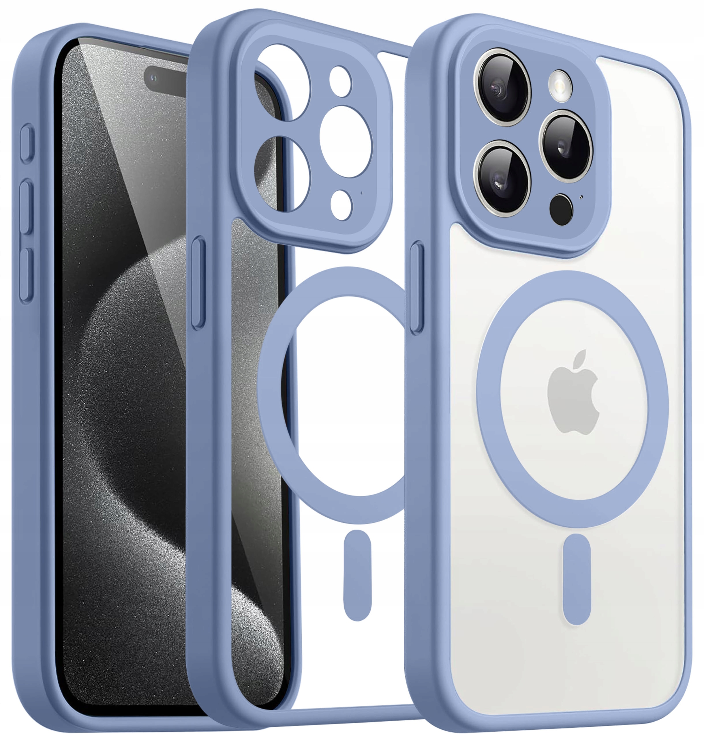 Chrbát KrainaGSM pre Apple iPhone 15 Pro MAGNETIC SILICONE PREMIUM modrý