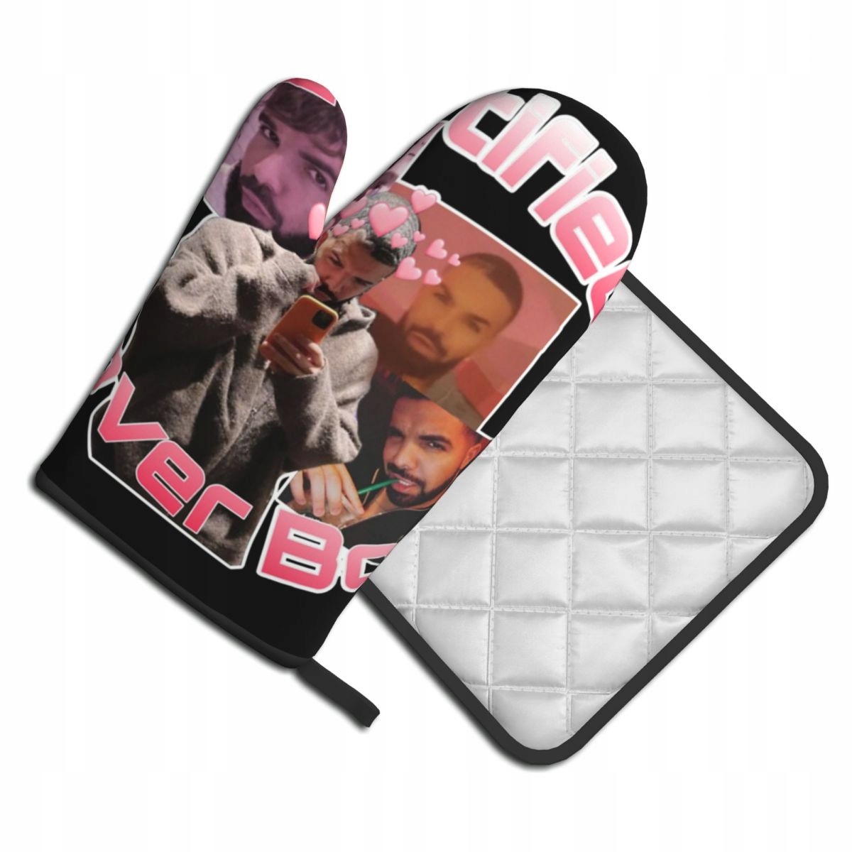 CLB Drake retro vtipné umenie kuchynské rukavice spevák rap