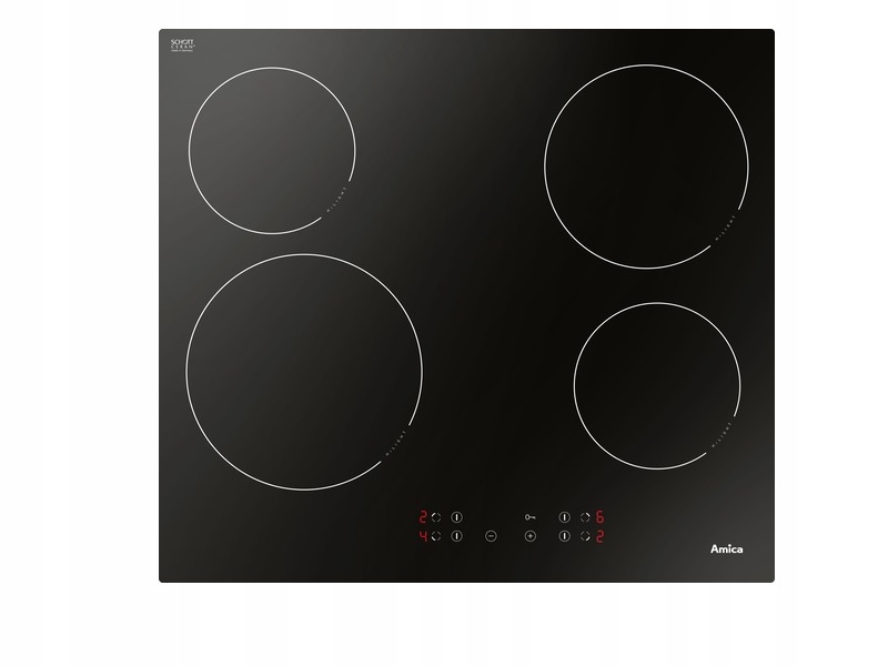 Čierny keramický tanier Amica PC6400ZD
