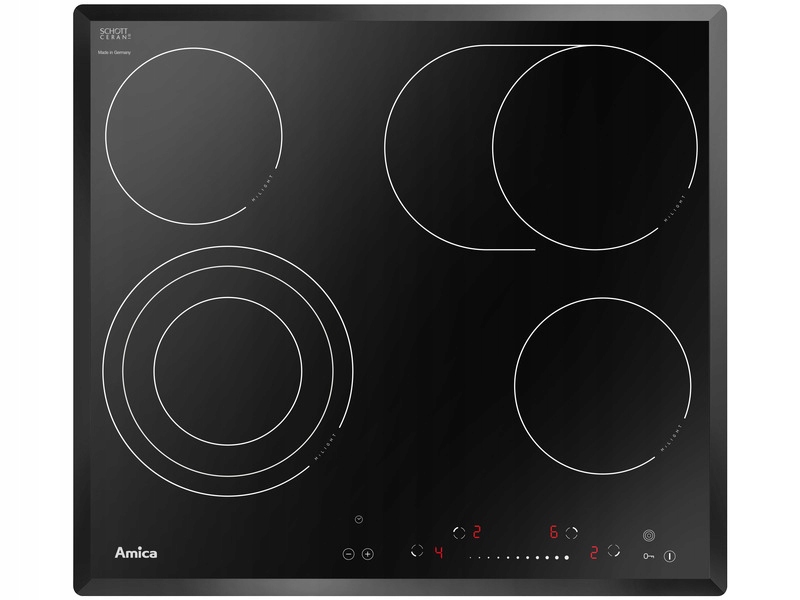 Čierna keramická platňa Amica PC6411Tts 60 cm