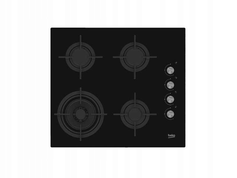 Čierna plynová doska Beko Hilw64122s 60 cm Wok