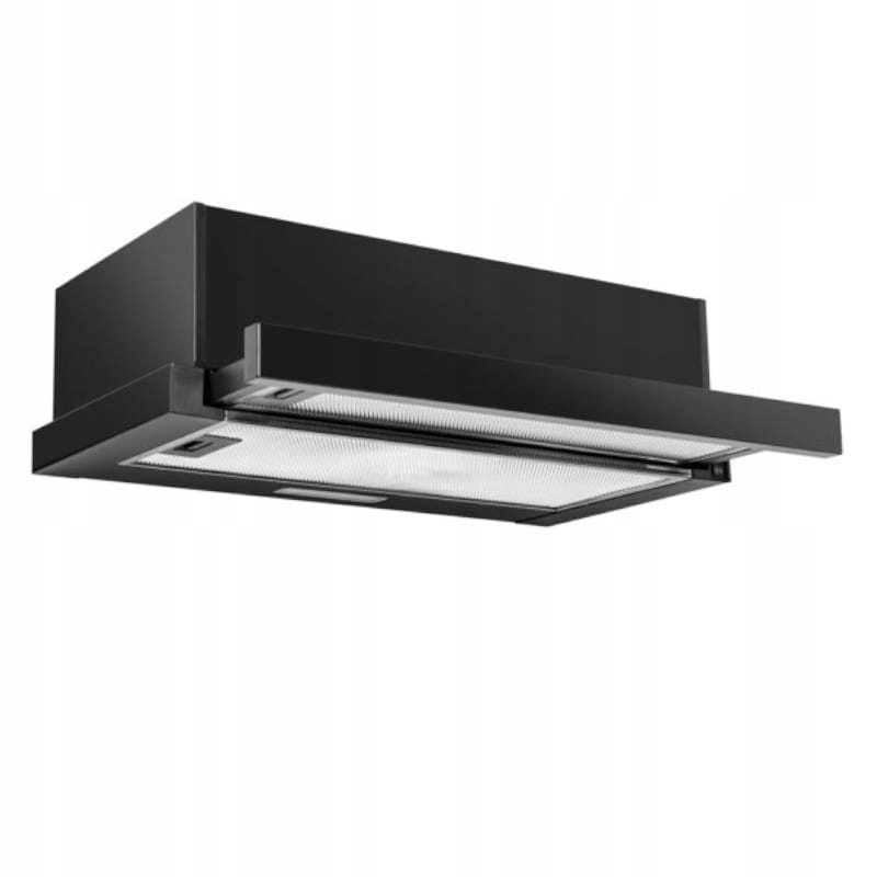 Čierny Teleskopický Hood pre vstavaný 60x28-43 cm