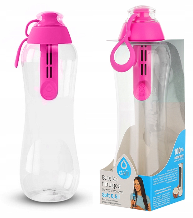 Filtračná fľaša Dafi Soft 0,5 l, ružová