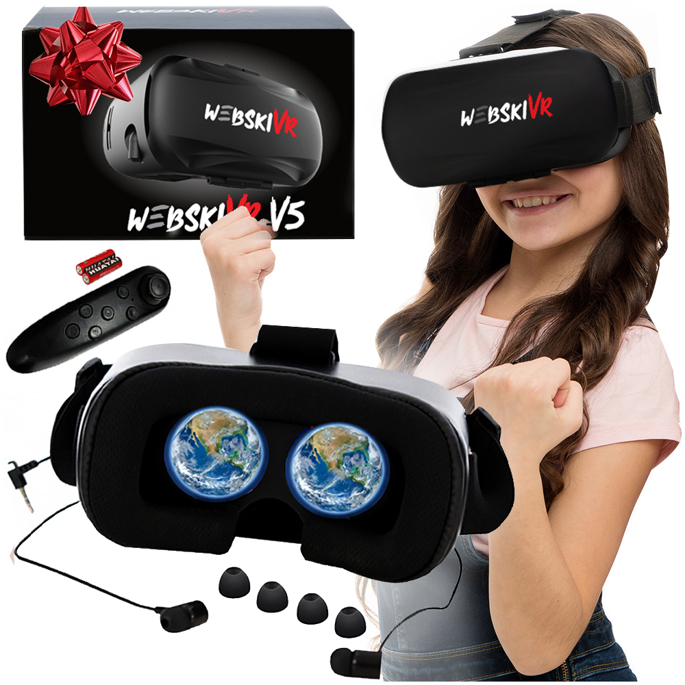 Okuliare Webski VR3DWEBV33 VR + Bluetooth ovládač pre telefón Webski, čierne