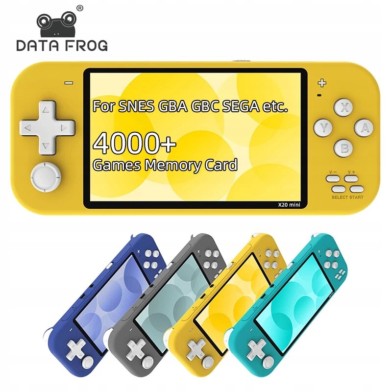 Dáta žaba x20 mini retro vrecková konzola 4,3 palca