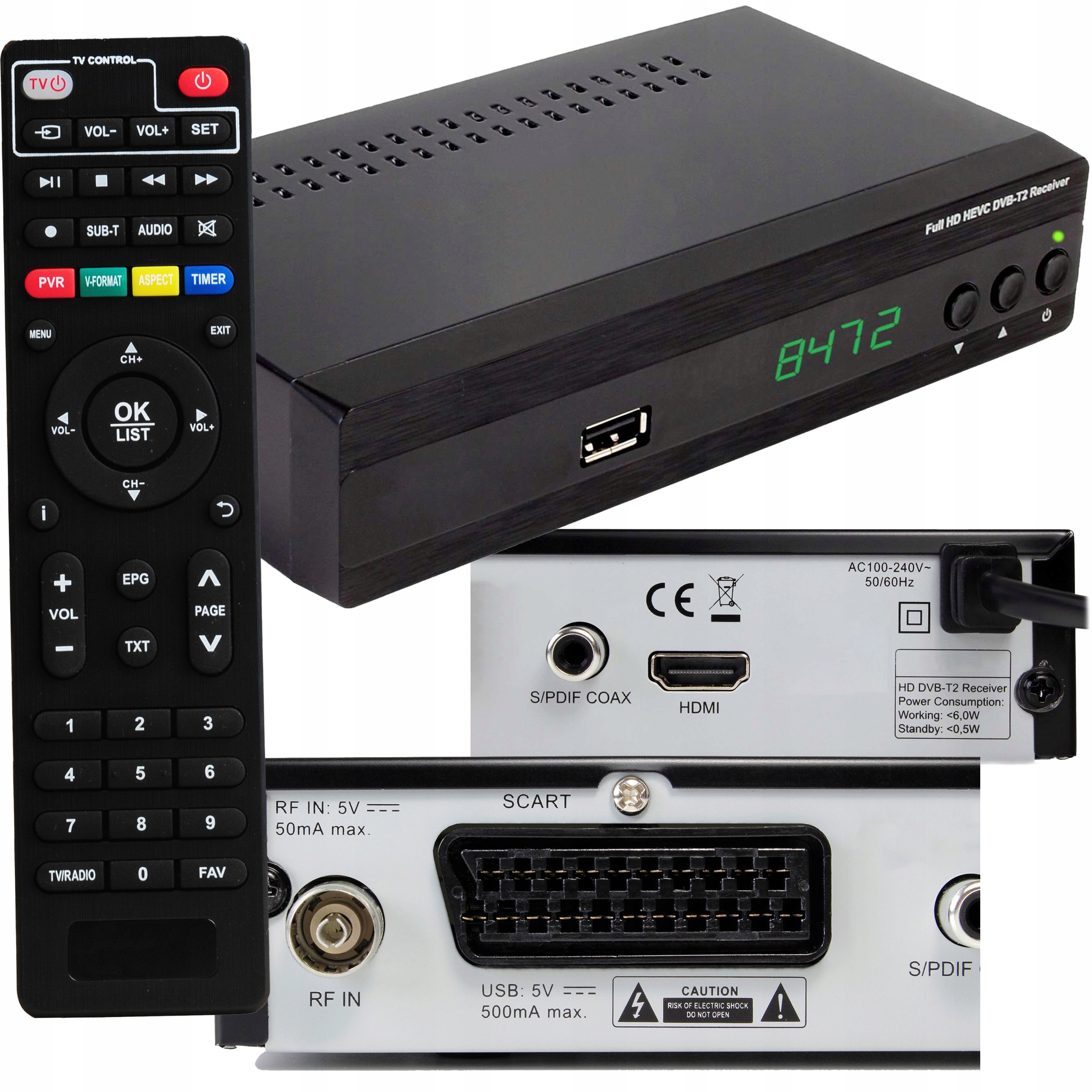 Tuner DVB-T2 Blow 4625FHD