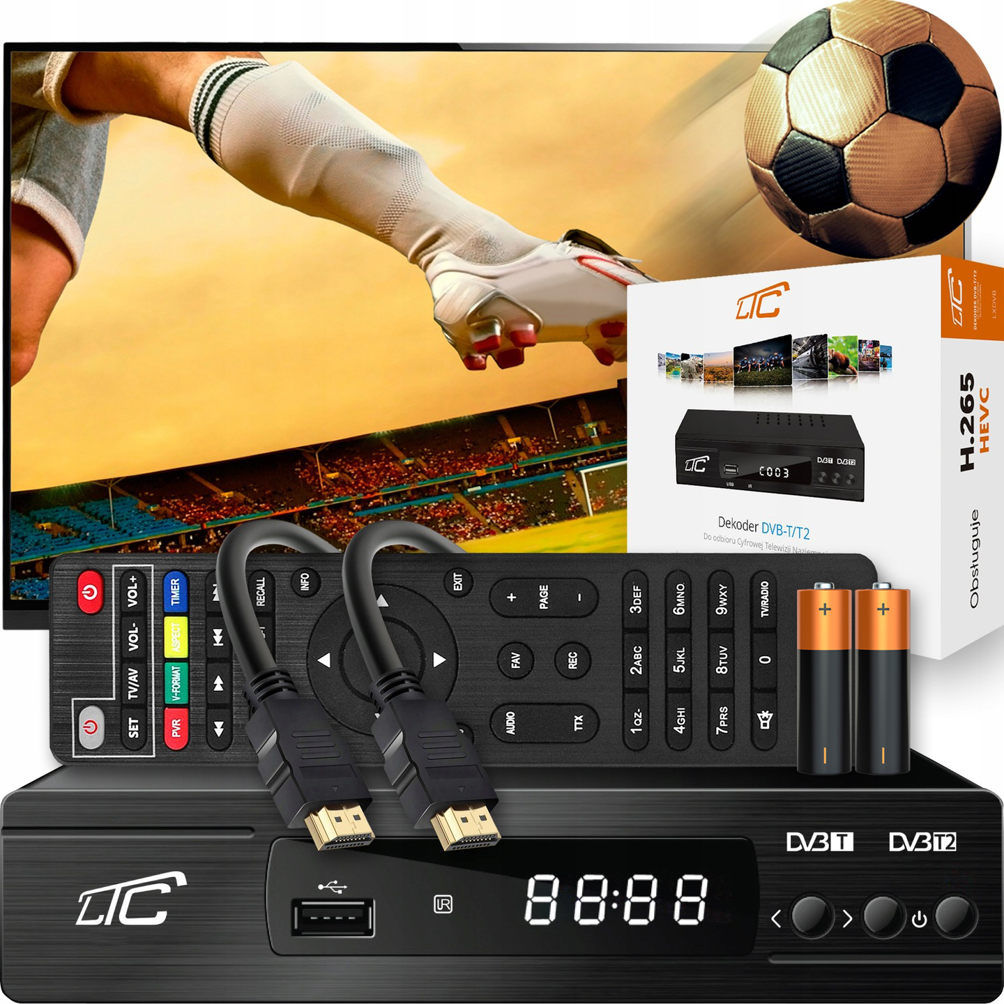 Tuner DVB-T2 LTC DVB302 + 2 vnútorné produkt