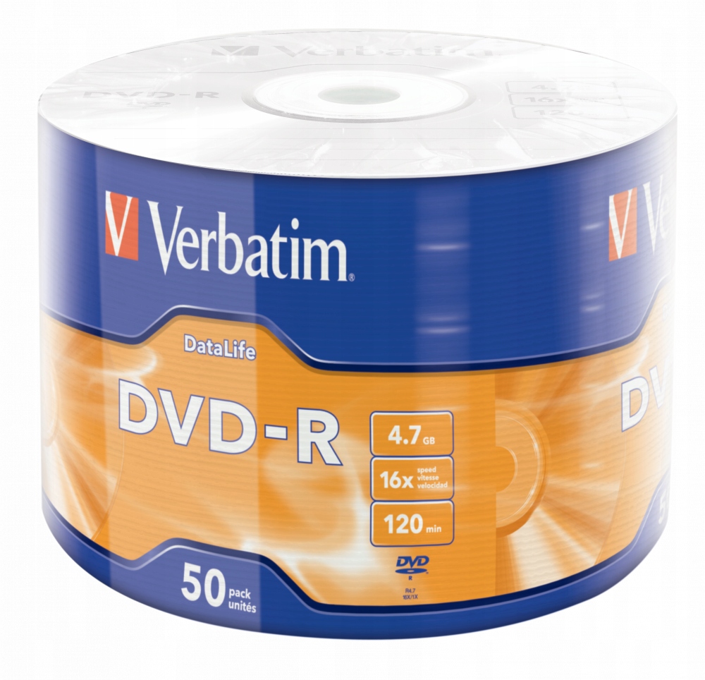 DVD Verbatim DVD-R 4,7 GB 50 ks.