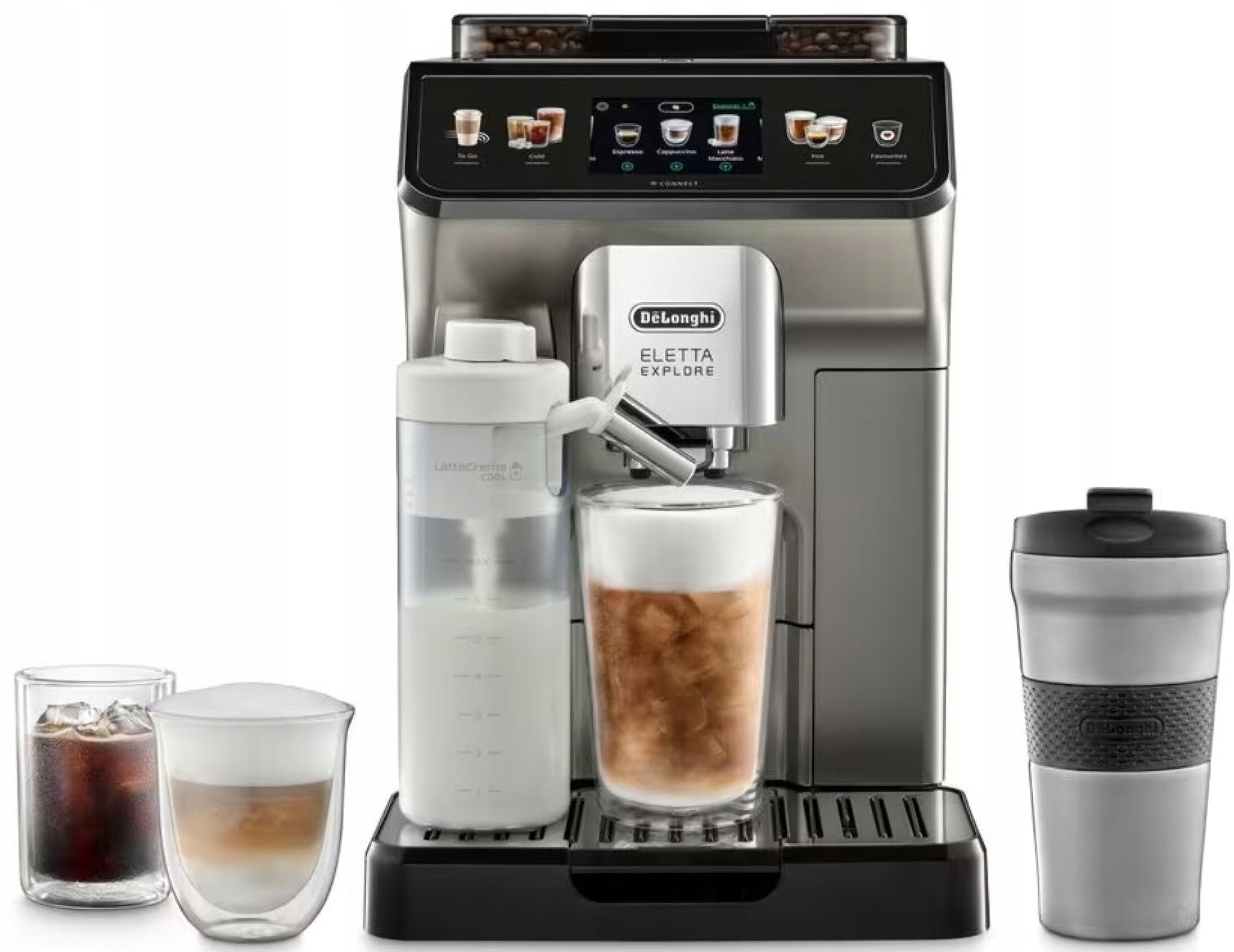 De'Longhi Eletta Explore ECAM450.86.T 1450 W automatický espresso kávovar strieborno-sivý