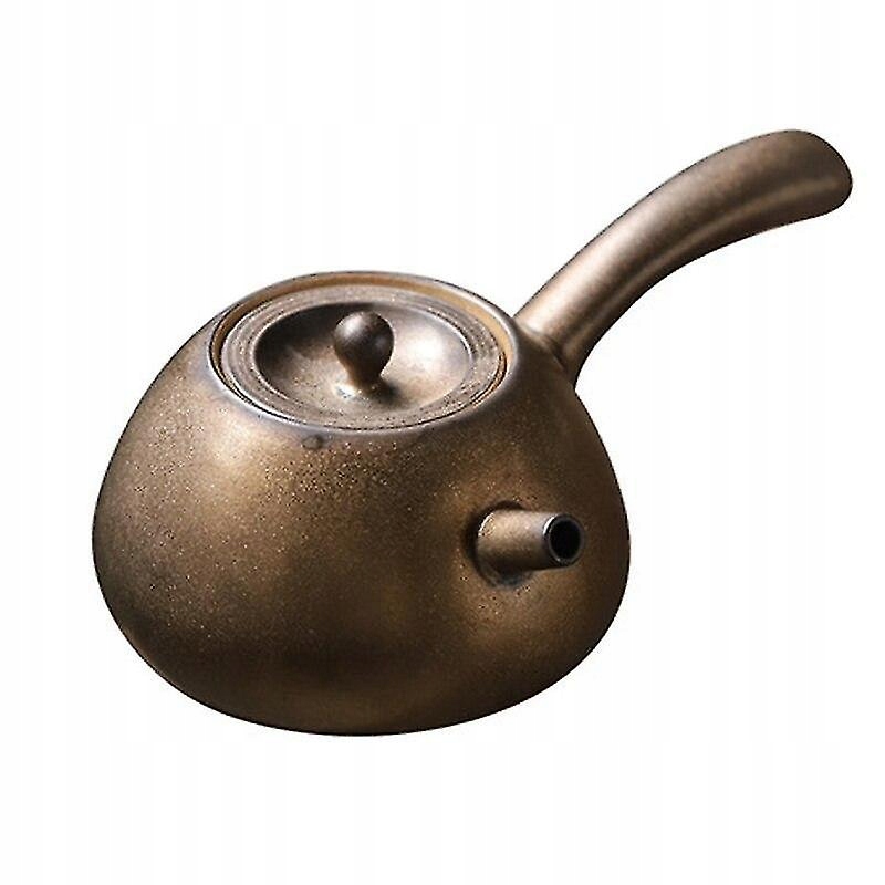 Dehua japonská retro keramická čajová kanvica Stoneware pozlátená
