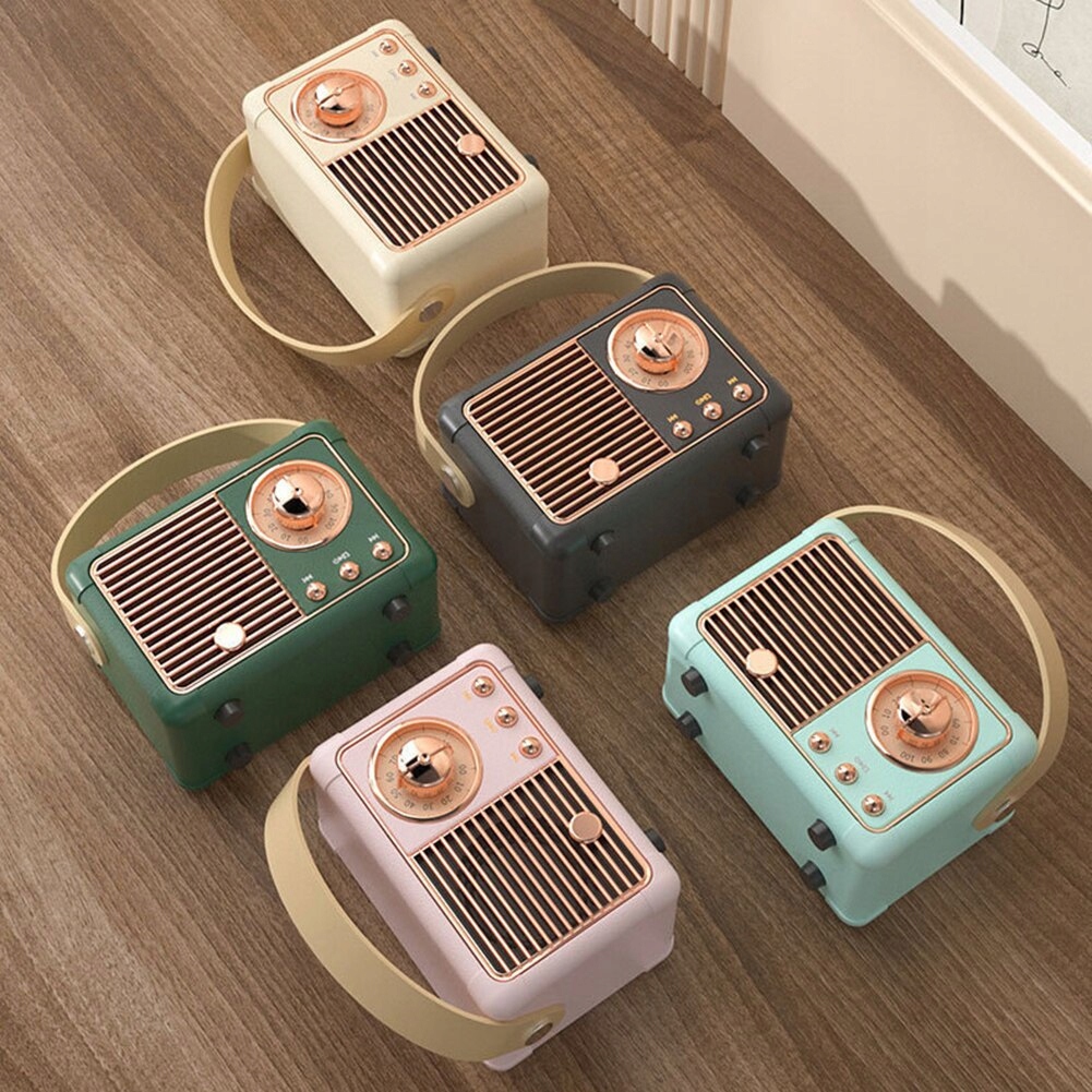 Dekorácie subwooferov mini prenosné retro reproduktory