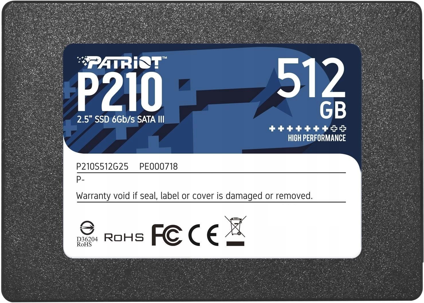 SSD disk Patriot P210 512GB, 2,5" SATA III