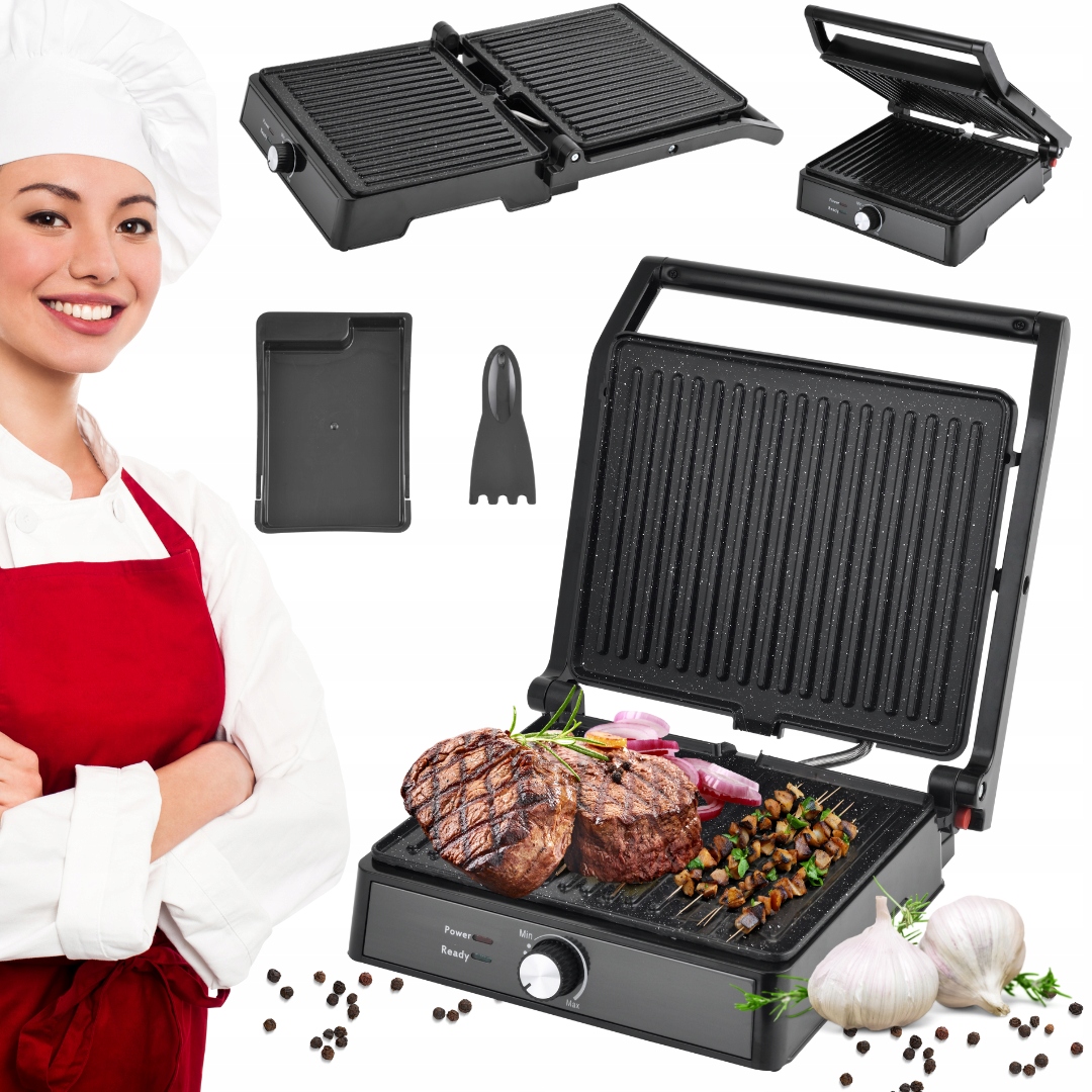 Vaflovač Lovio Elektrický kontaktný gril LVEG001BK 2200 W čierny