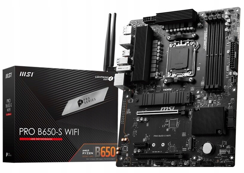 Základná doska MSI PRO B650-S WIFI ATX, procesor AMD Ryzen AM5, 4x DDR5
