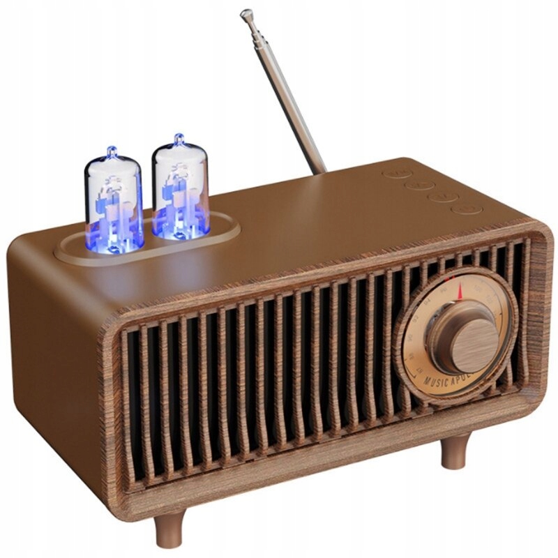 Retro drevené rádio bezdrôtové reproduktor Bluetooth
