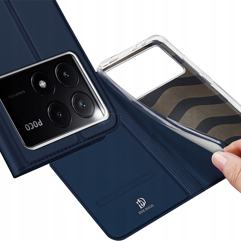 Flipové puzdro Dux Ducis pre Xiaomi Poco X6 Pro 5G / Redmi K70E Dux Ducis Skin Pro Navy Blue