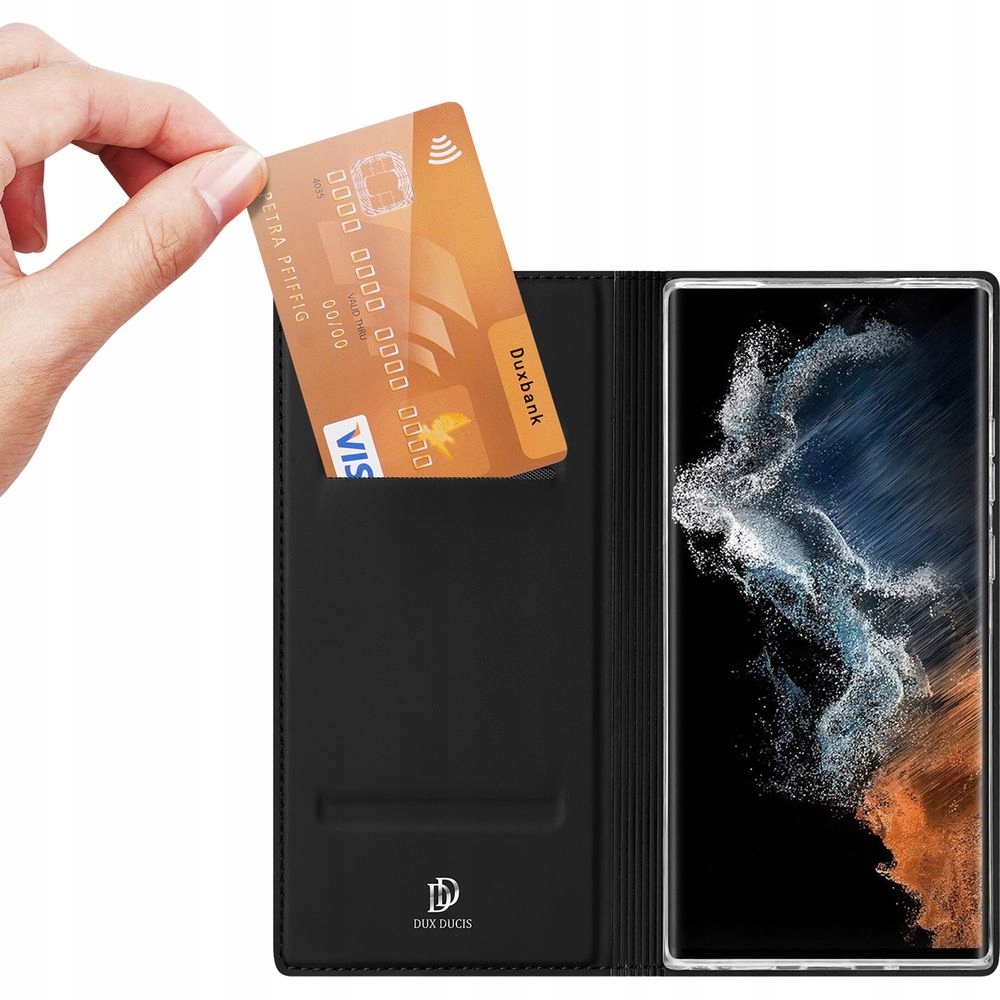 Flipové puzdro Dux Ducis pre Samsung Galaxy S23 Ultra Skin Pro čierne