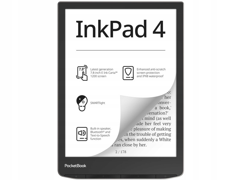 Čítačka elektronických kníh PocketBook Inkpad 4 (743) 32 GB 7,8" čierna
