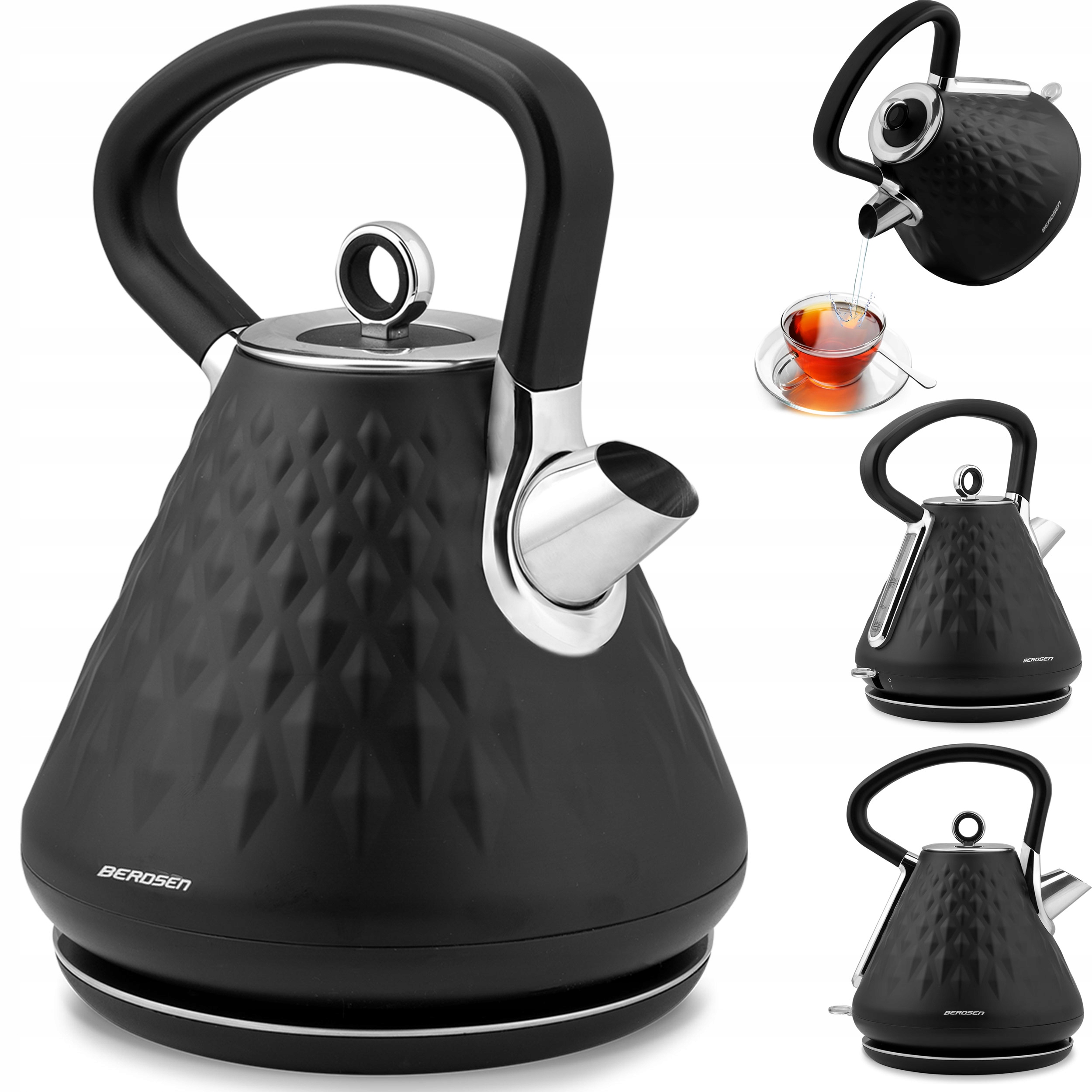 Rýchlovarná kanvica Berdsen BD-700 2200 W 1,7 l čierna