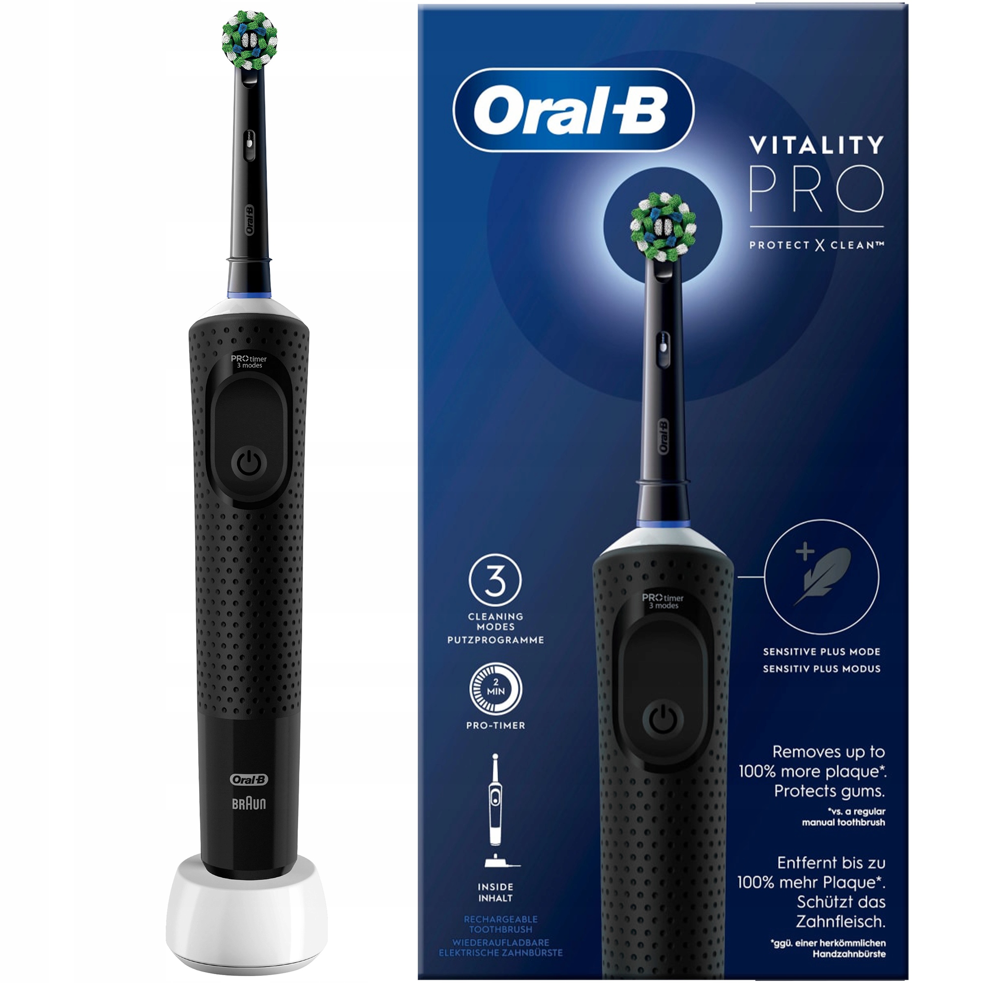 Elektrická zubná kefka Oral-B Vitality Pro, čierna