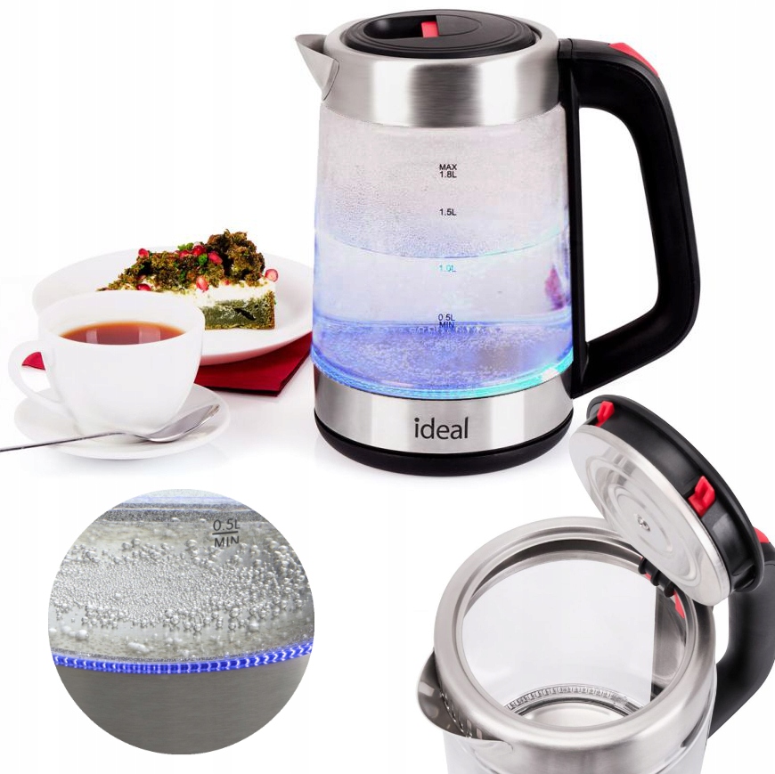 Eldom Ideal 1500 W strieborná rýchlovarná kanvica