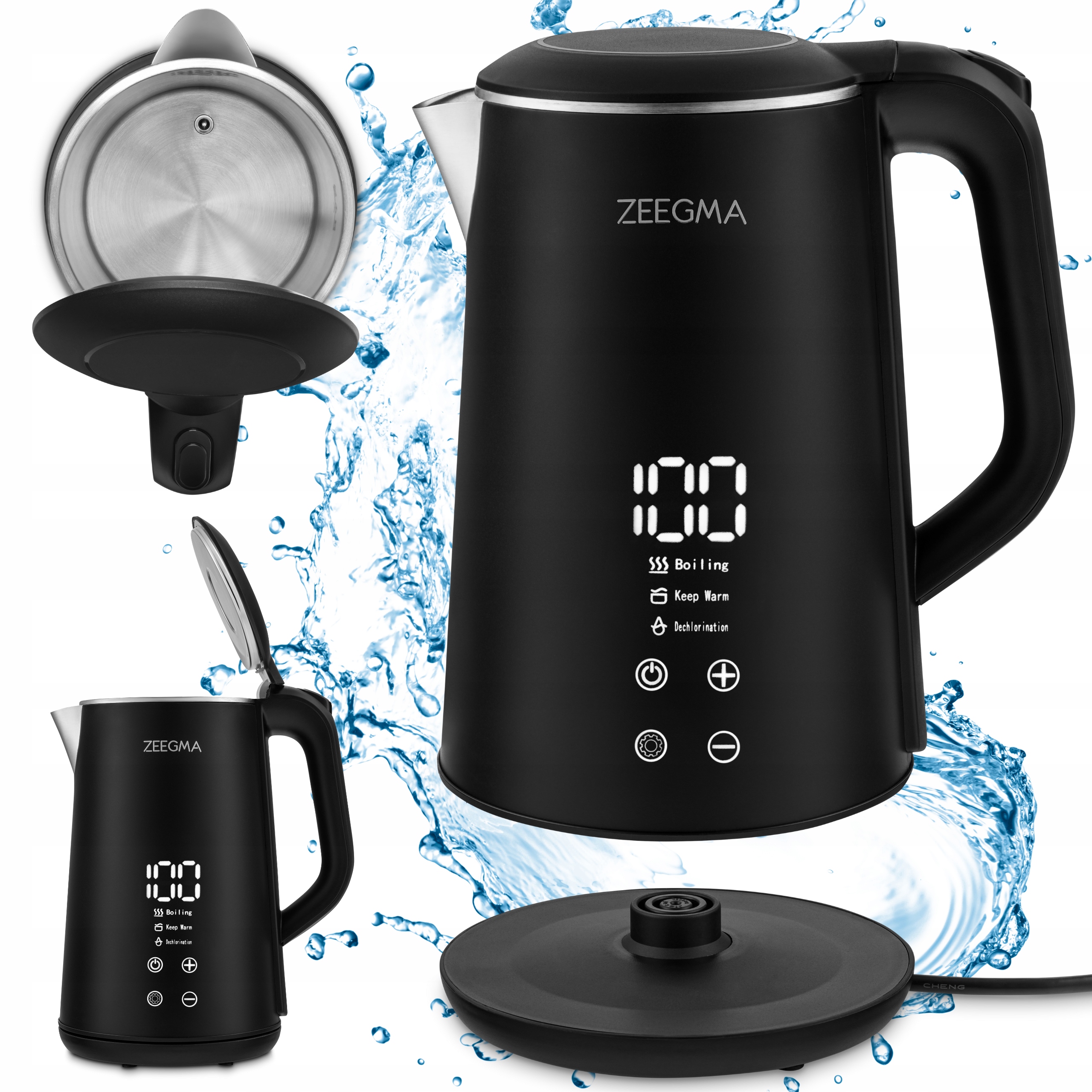 Rýchlovarná kanvica Zeegma ZE-KETLEE CONTROL 1500 W 1,6 l čierna