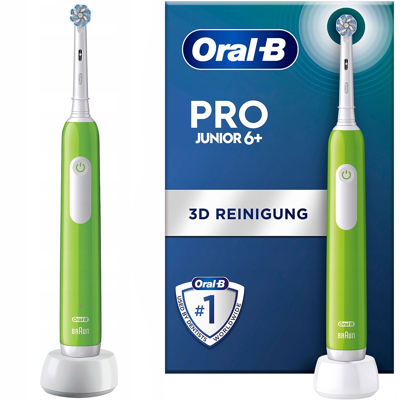 Elektrická zubná kefka Oral-B Junior Green pre deti vo veku 6+
