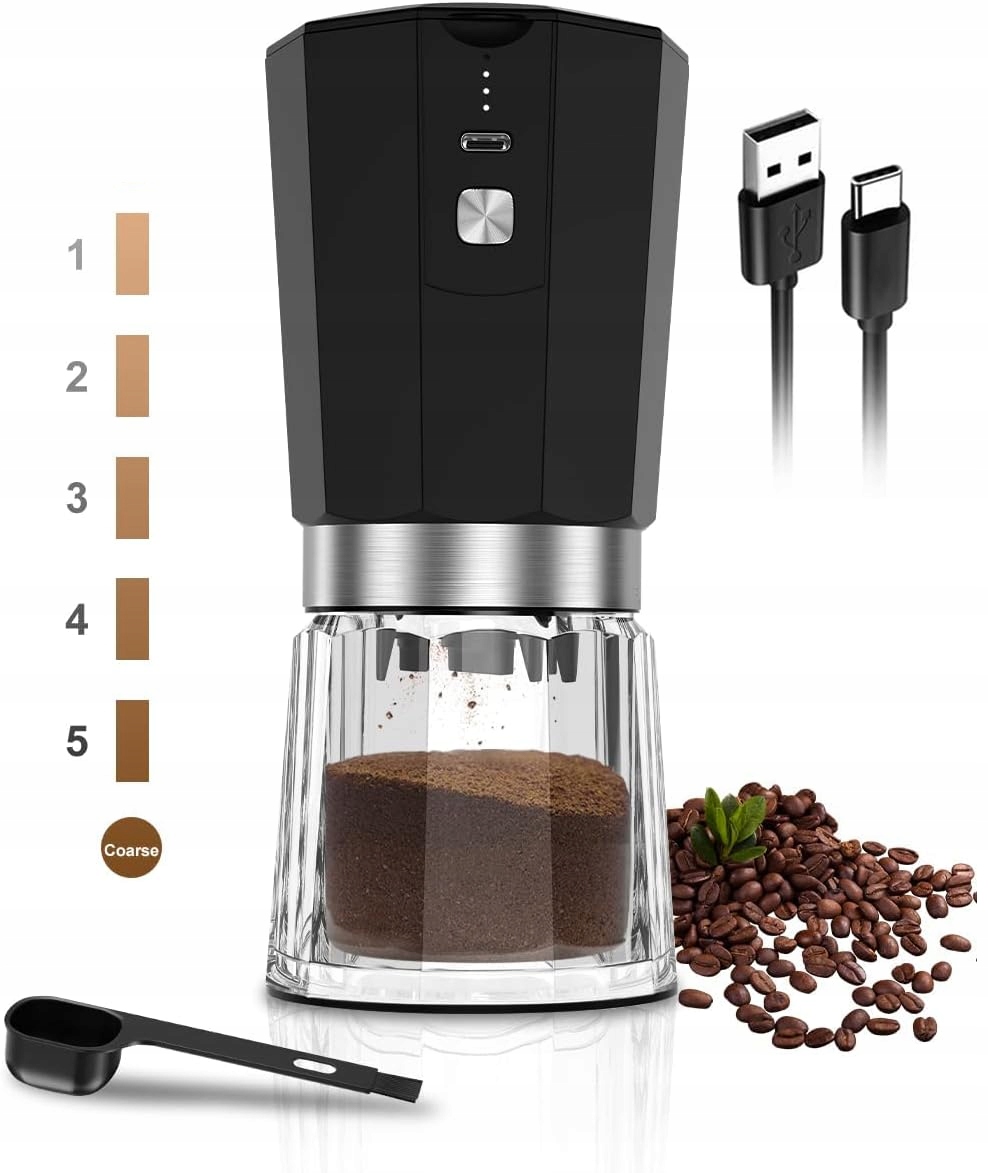 MatMay elektrický mlynček ELEKTRICKÝ SPALOVACÍ MLYN NA MLETIE KÁVOVÝCH ZRNKOV 46 W čierny