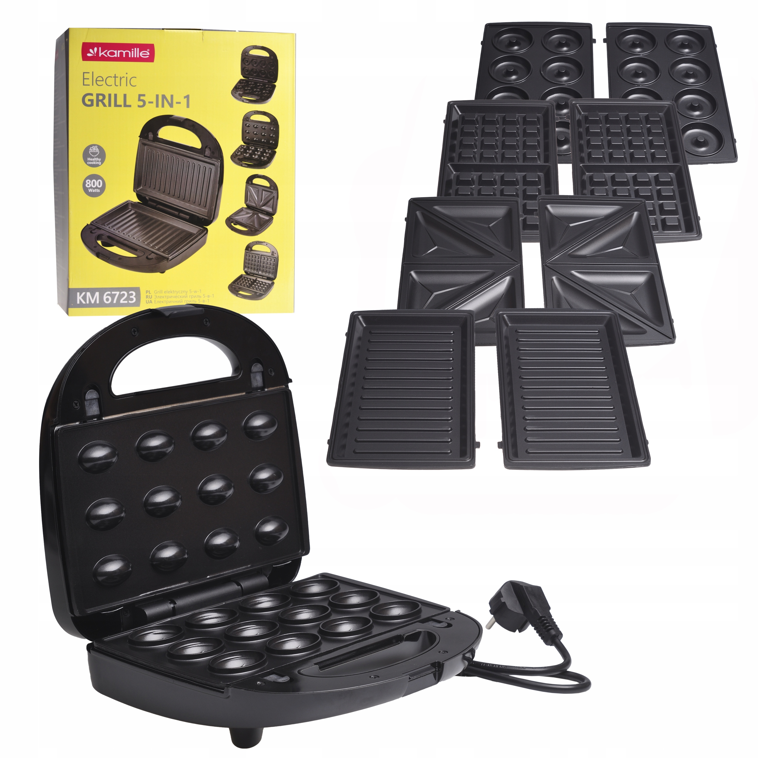 Hriankovač Kamille KM6723 čierny 800W