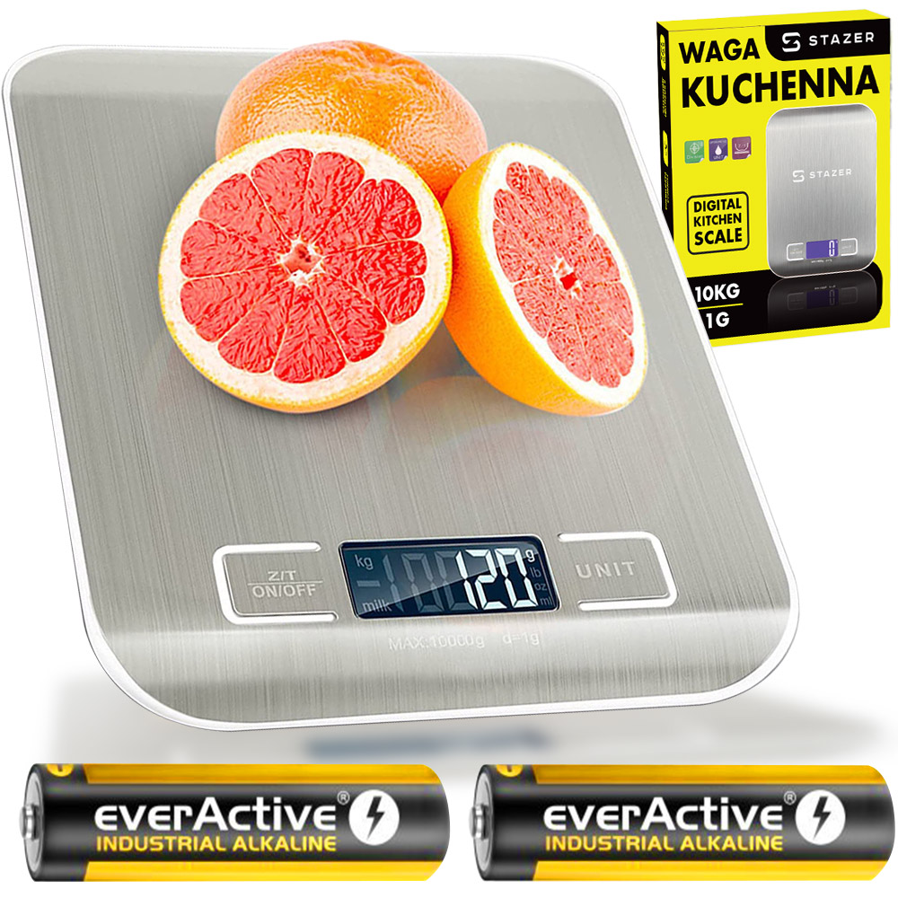 Stazer 08436 kuchynská váha strieborná/šedá 10 kg