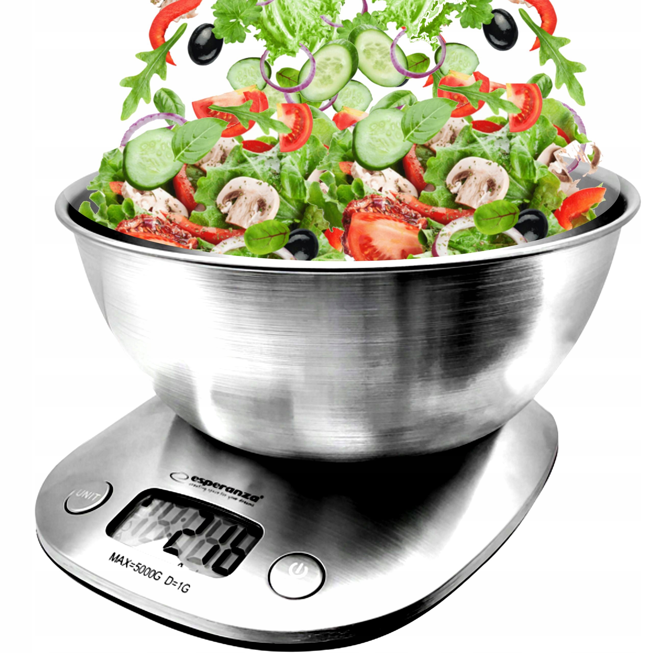 Kuchynská váha Esperanza Lychee strieborná/šedá 5 kg