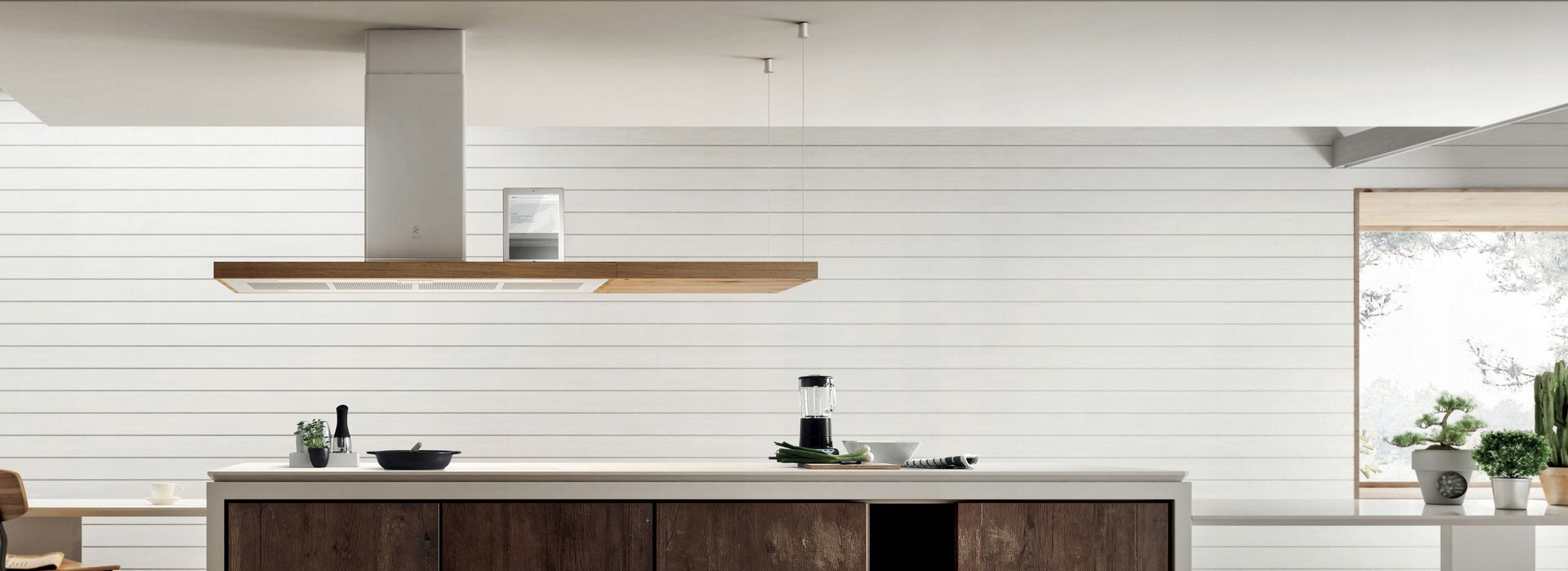 ELICA BIO Island Hood WH / A / 120 Rovere